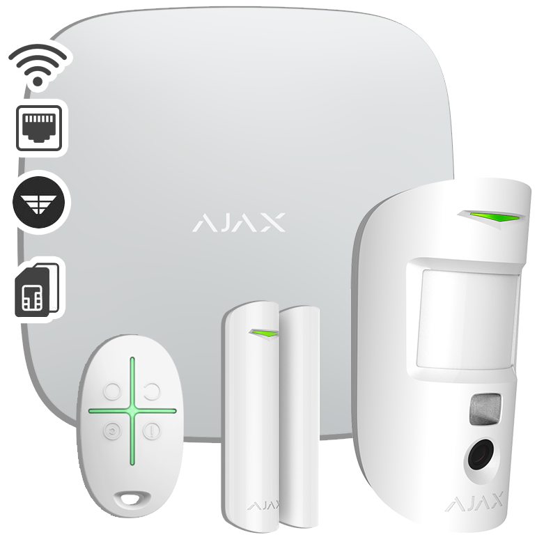 AJAX SYSTEMS - STARTER KIT CAM PLUS WHITE