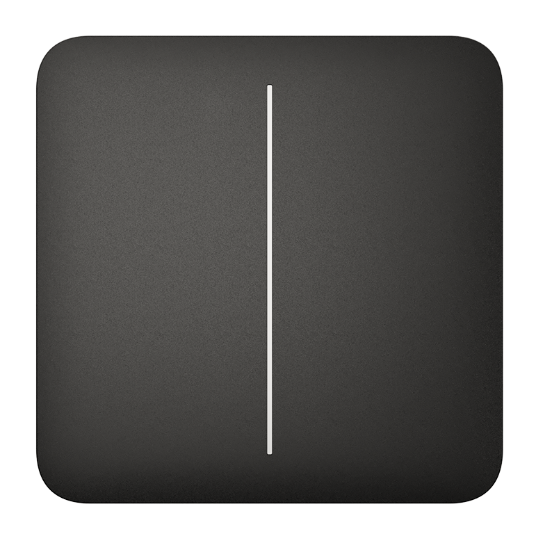 AJAX - SOLO BUTTON (2-GANG) BLACK